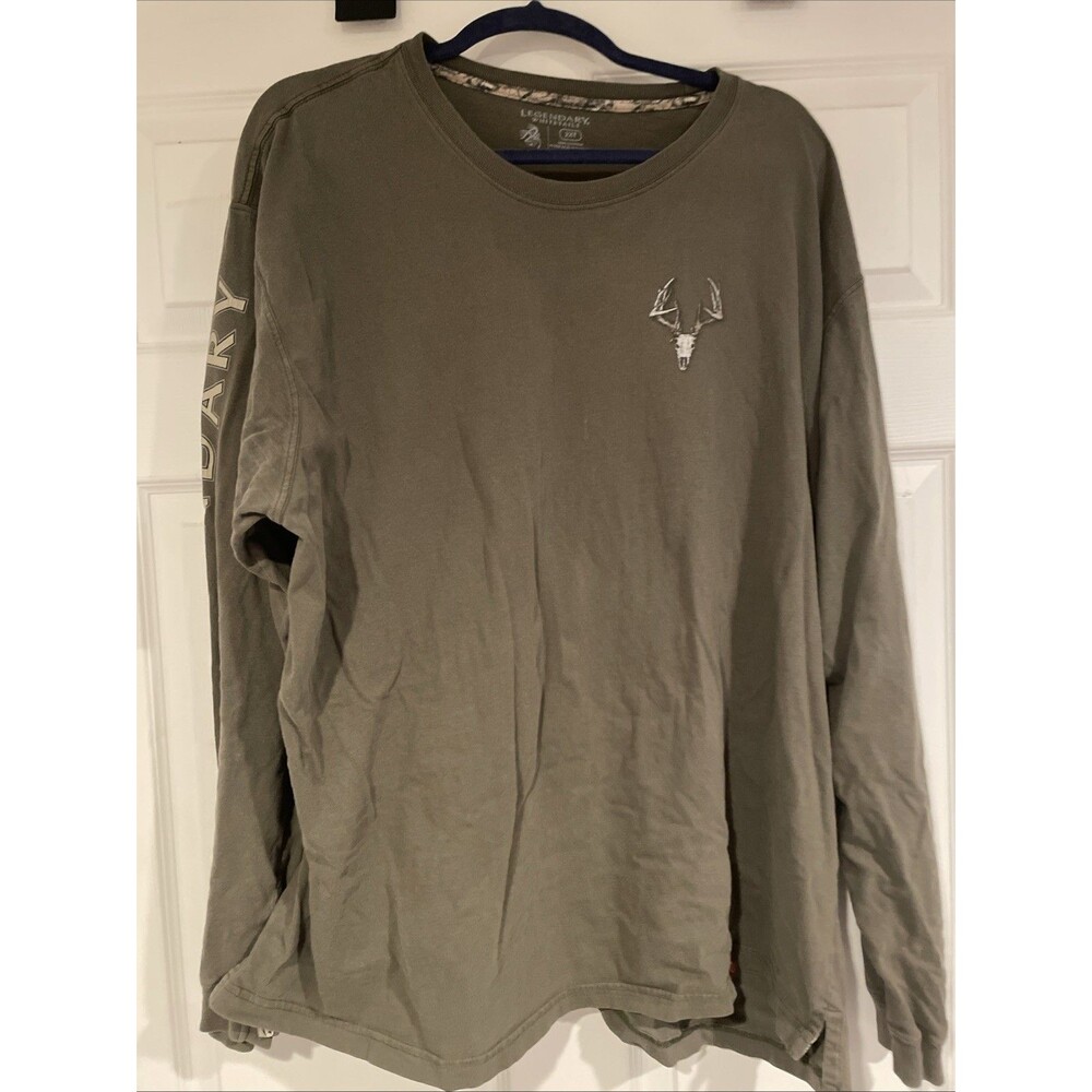 Legendary Whitetails Shirt Mens Size 2XT Black Graphic Long Sleeve Freedom Hunt